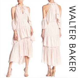 💗Walter Baker Mila Cold Shoulder Ruffle Dress